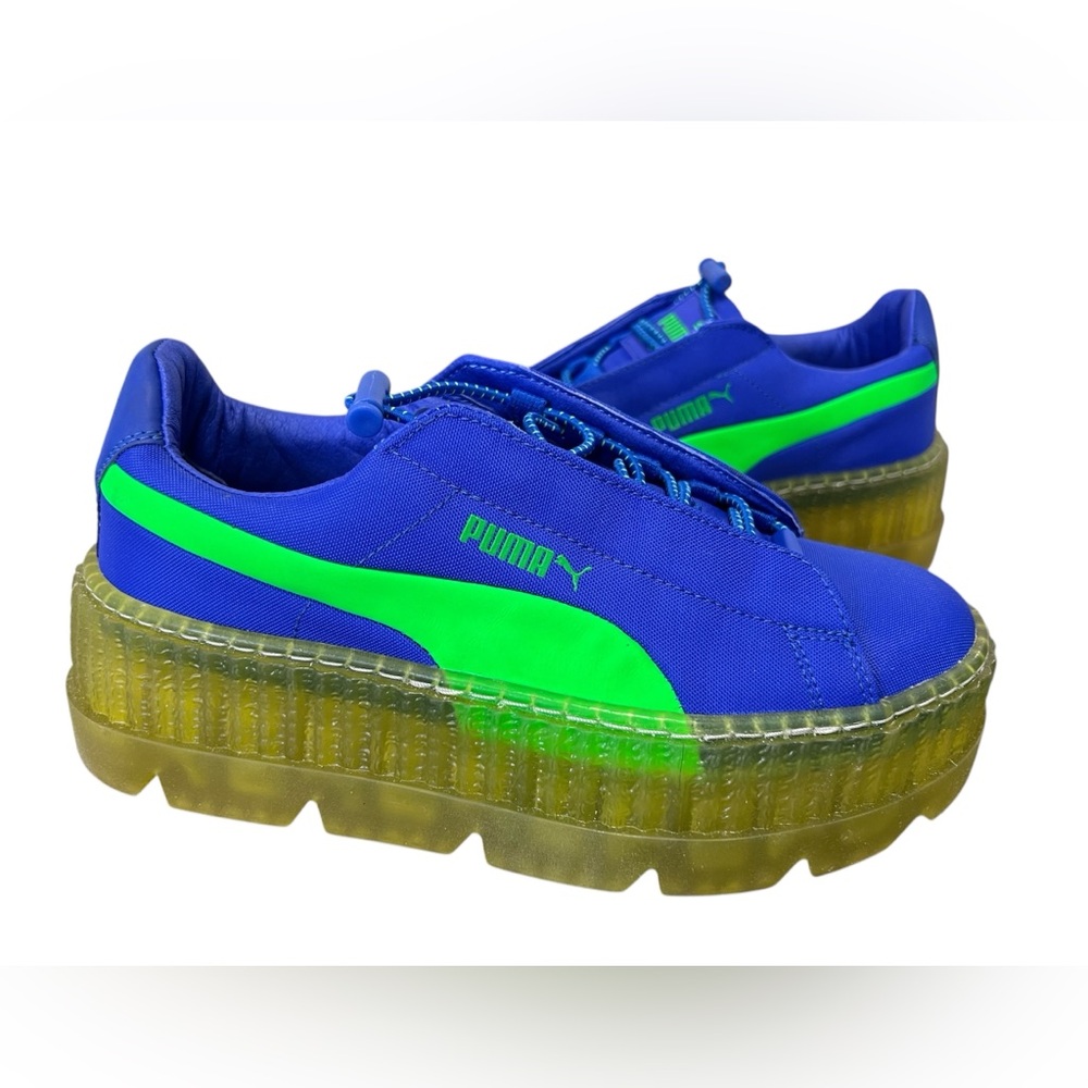 Puma Cleated Creeper Surf Platform Sneakers Blue/Green Women’s Size 6 Brand New